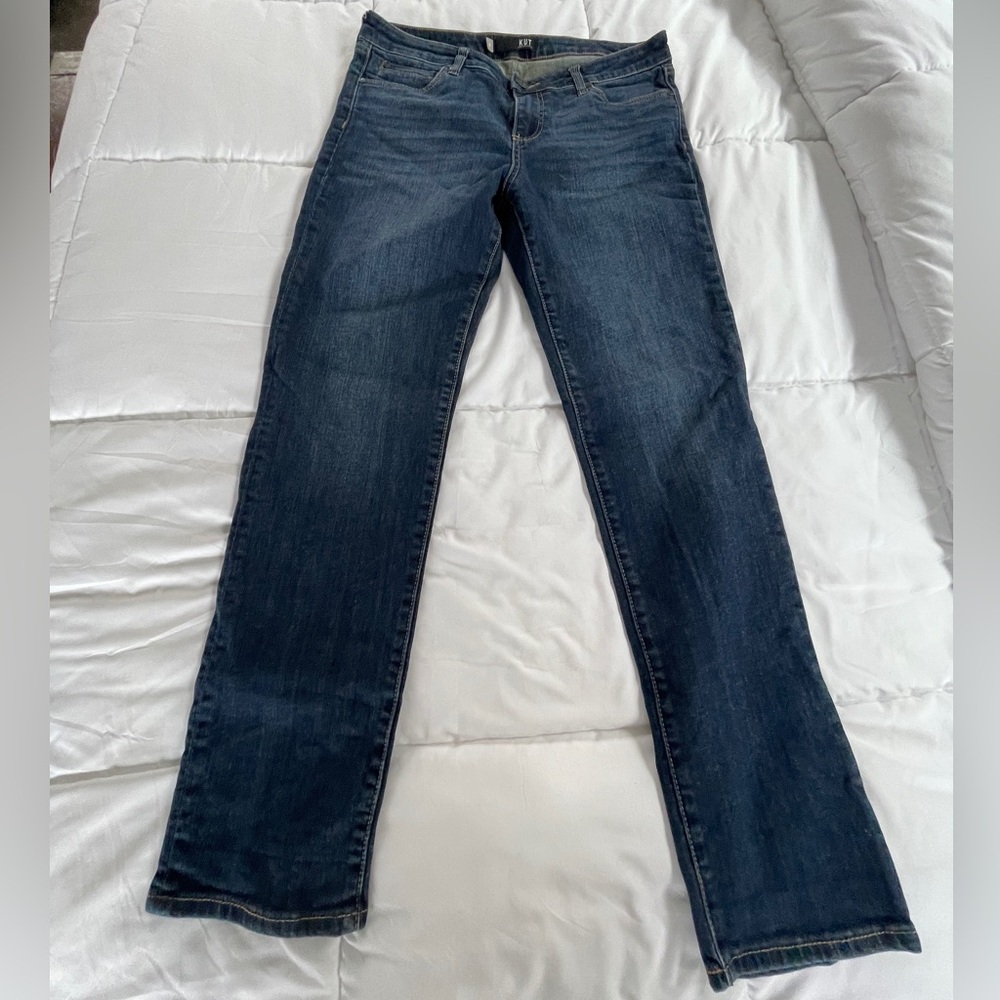 Kut high rise straight legged jean